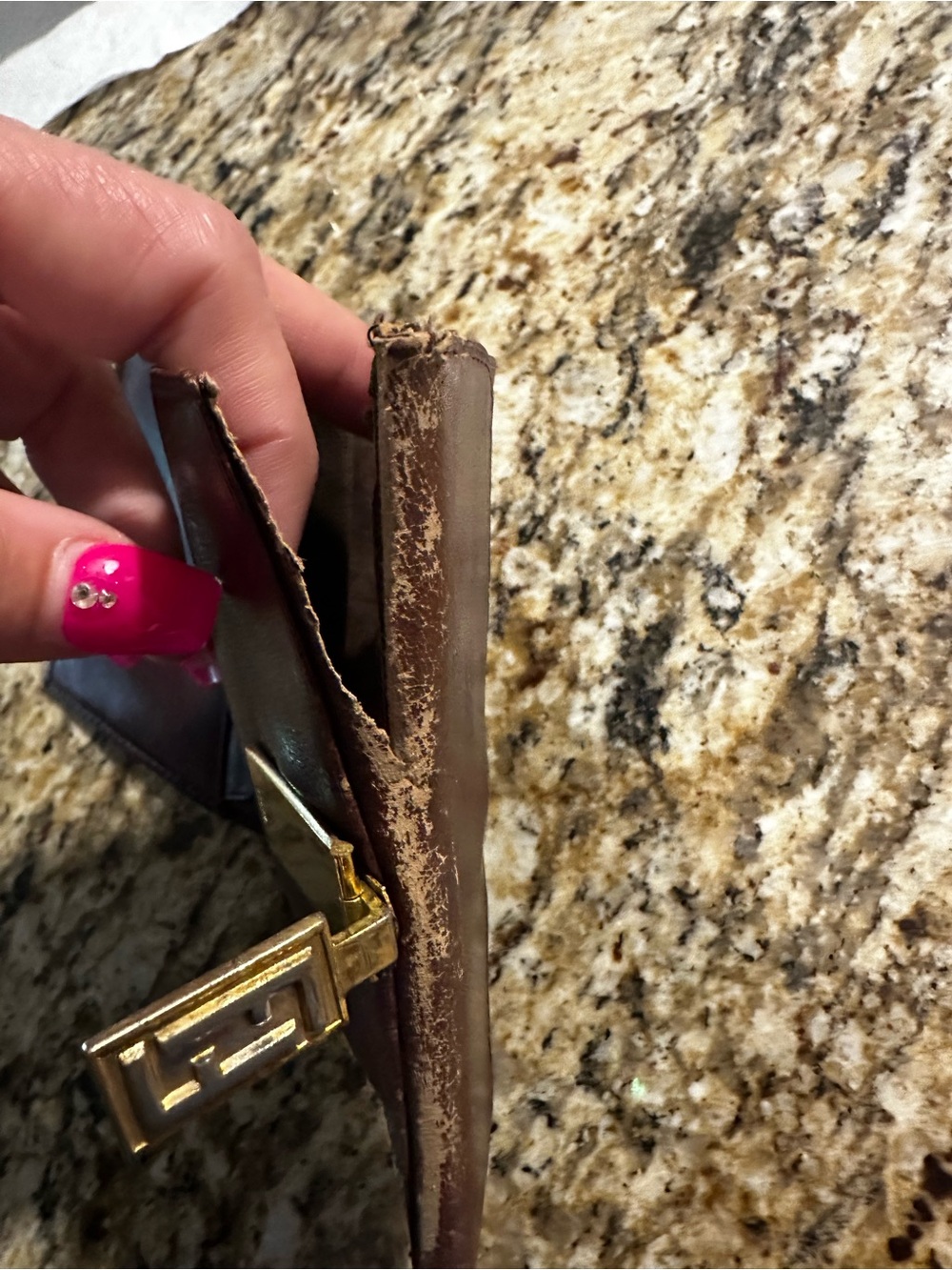 Fendi Zucca FF Logo Wallet, vintage- look at all pics**project piece** - Picture 12 of 14